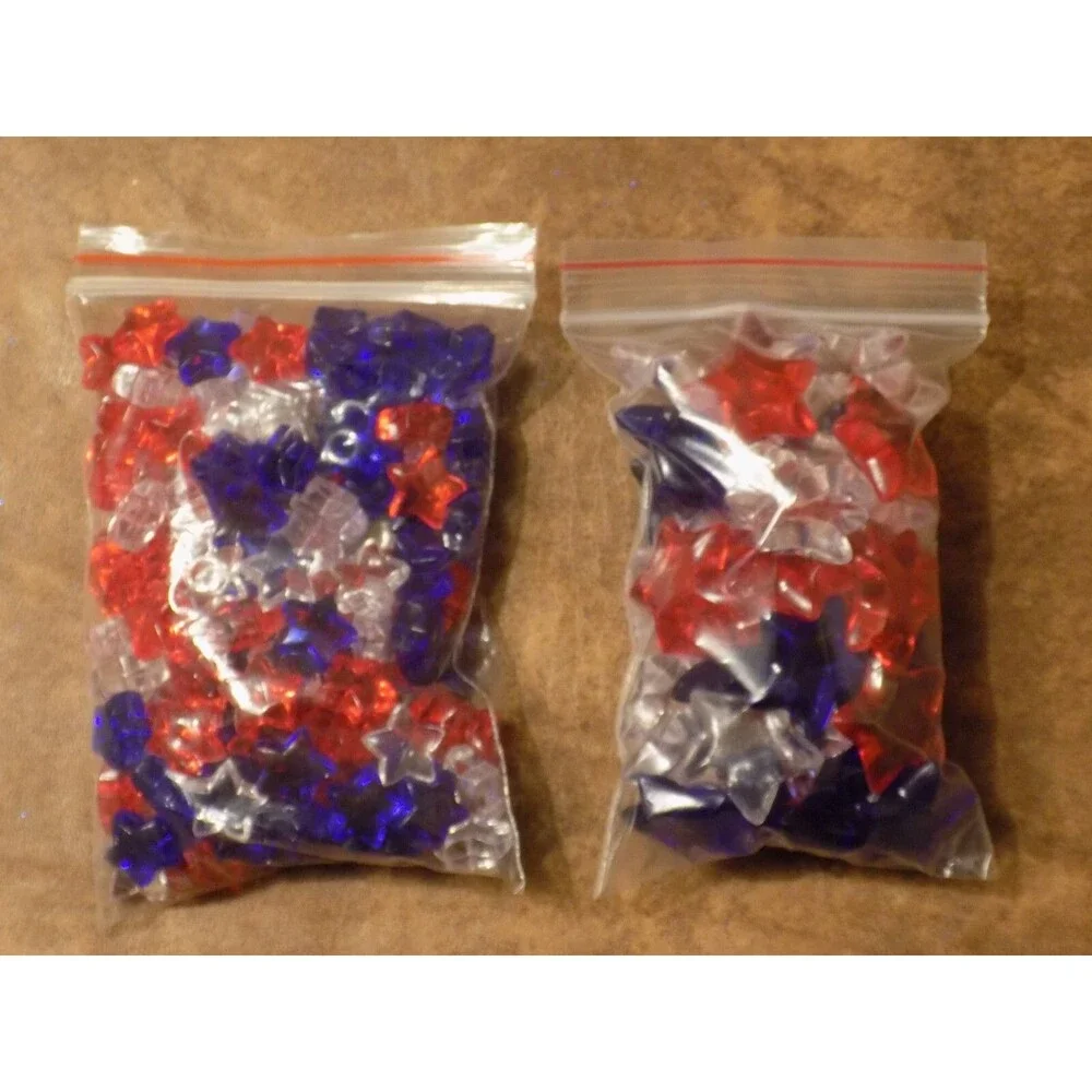 4th Of July Lot Crafts (Top Hats/Wood Firecrackers/Plastic Stars & Foam Scatter)